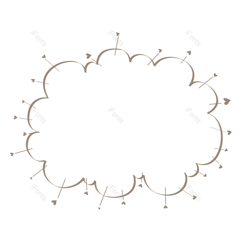 边框图片,爱心箭头元素,卡通对话框PNG,手绘边框免抠素材